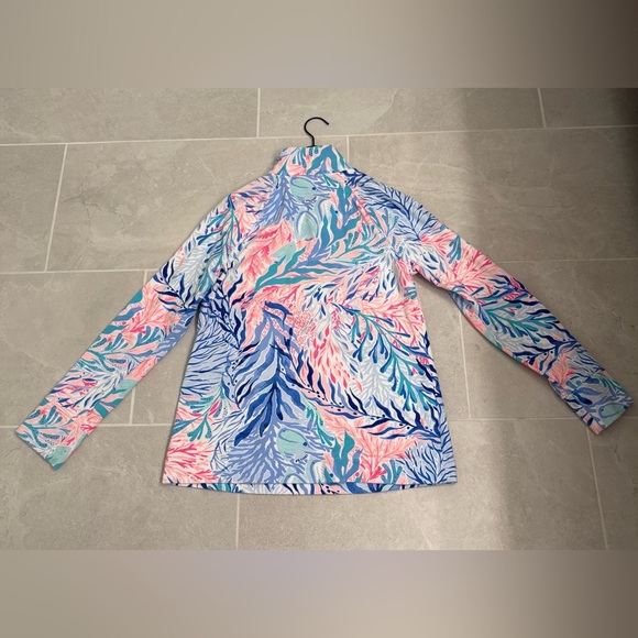 Lilly Pulitzer Skipper Popover Half Zip in Kaleidoscope Coral Size Small - Picture 10 of 10